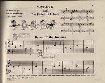 John Thompson's Easiest Piano Course Part One + G. and D. Hauman + 1955 + Vintage Music Book