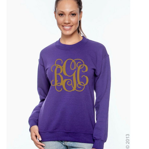 plaid monogram sweatshirt