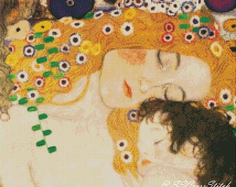 Counted Cross Stitch Pattern Fine Art Counted Cross Stitch Pattern Mother and Child