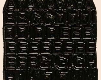 Black Ceramic Alphabet Tiles - 2 Sheets - Multiple Letters