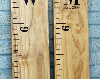 Growth Chart Ruler Add-On -- Custom Personalization Decal -- Monogram