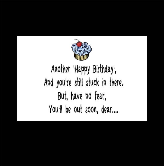 Inmate Birthday Card Prison Greeting Card Humorous Card