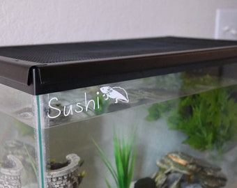Axolotl Custom Name Decal for Tank