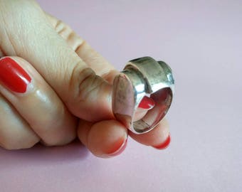 Vintage Art Deco 925 silver ring size 6