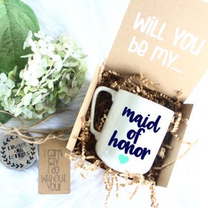 Maid of Honor Box - Maid of Honor Mug - Will You Be My Maid of Honor - Maid of Honor Proposal - Gift for Maid of Honor - Maid of Honor Gifts