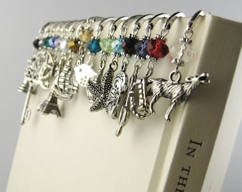 Personalized Bookmark - Unique Bookmark - Metal Bookmark - Charm Bookmark - Book Lover Stocking Stuffer Coworker Gift For Her Him