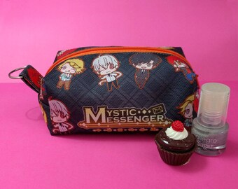 Cute Mystic Messenger Mini Cosmetic Case Zipper Pouch Bag Make up Anime