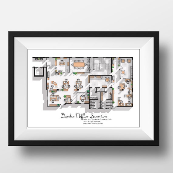 The Office US TV Show Office Floor Plan Dunder Mifflin