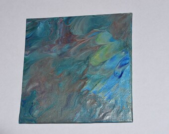 Mini Northern Lights - Abstract Acrylic Pour Painting #14
