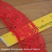 SALE HALF PRICE Bright Red Flat Lace Trim 2 inches Wide 12+ Yards (over 432") Scalloped Edge for Dollmaking, Costumes & Seasonal Crafts