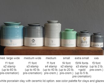 Info: Size chart for straight shaped urns. Urn needs to be purchased also.