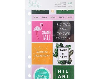 American Crafts - Heidi Swapp - Memory Planner Cardstock Sticker Book - Fresh Start, Tropical