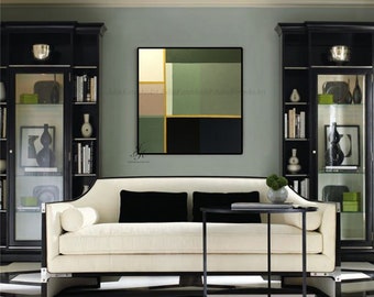 Geometric Painting Abstract Oil Painting Gold Painting Modern Art Large Wall Decor Original Abstract Painting On Canvas by Julia Kotenko