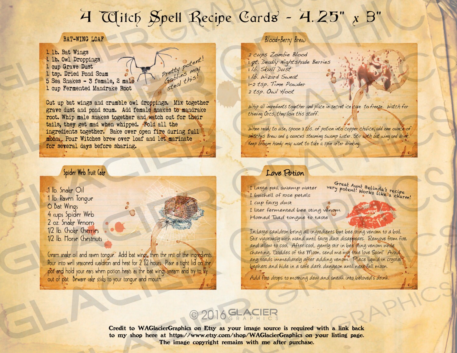 folding recipe cards