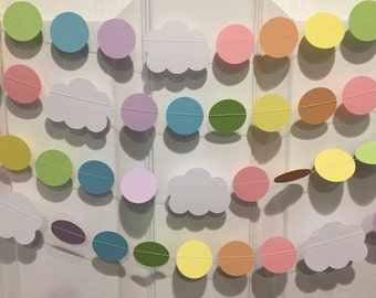 Rainbow Garland, Rainbow Party, Paper Garland, Unicorn Birthday, Pastel Rainbow Decorations, Paper Garland, Rainbow bunting, Rainbow Banner