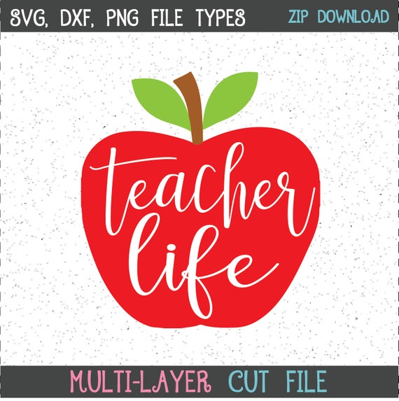 Teacher Life SVG Apple SVG Teacher SVG Teach Appreciation