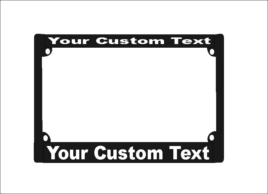 Custom Motorcycle License Plate Frame Custom Motorcycle