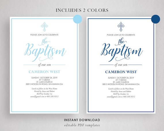 diy baptism invitations
