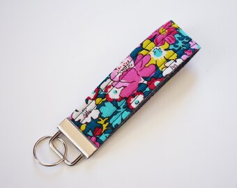 Fabric Key Fob - Liberty Floral Bloomsbury Gardens