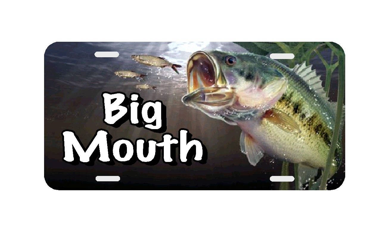 Personalized License Plate Custom Fishing Fish Bass Auto
