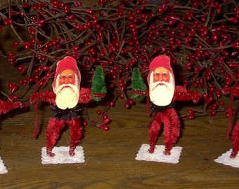 Vintage Looking Santa Ornies
