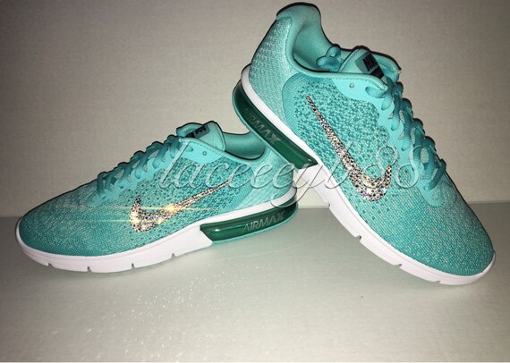 Items similar to Bling Swarovski Nike Air Max Sequent 2 Aurora Green Items similar to Bling Swarovski Nike Air Max Sequent 2 Aurora Green