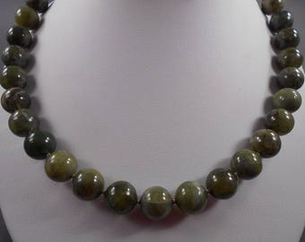 Green Garnet Necklace and Earring Set