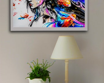 Waves Of Reality Watercolor Print Koi Fish Art Kois Waves Of Reality Watercolor Print Koi Fish Art Kois