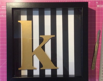 Gold personalised inital papercut