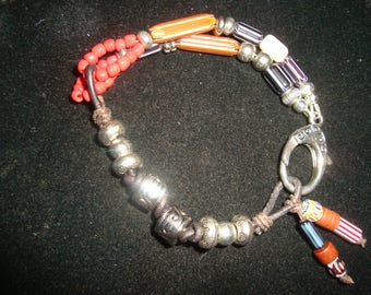 african trade bead bracelet