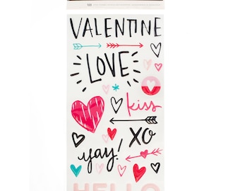 Crate Paper Hello Love Phrase Thickers -- MSRP 5.00
