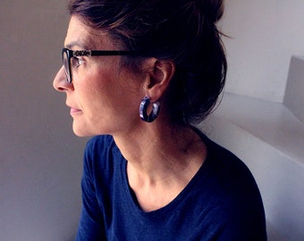 resin earrings, handmade in italy, made in italy