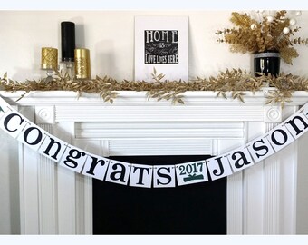 Graduation Banner / 2018 /Grad Party Decor /Personalized Graduation Sign / High School / College Graduate /Custom Name Banner