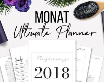 2018 & 2019 Monat Ultimate Business Planner Bundle Printable
