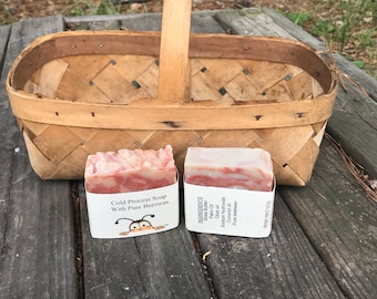 Baby Rose Cold Process Soap with Pure Beeswax.