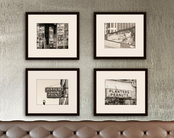 Nashville art sepia photography set of 4 prints urban art Nashville Tennessee wall art sepia prints industrial art home decor