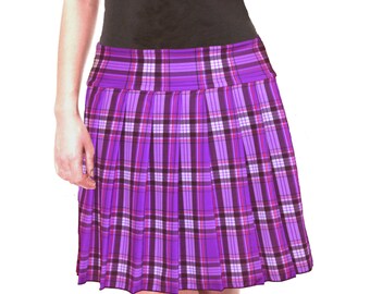 Purple plaid skirt | Etsy