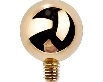 14K Gold Gorgeous Internally Threaded Replacement Ball