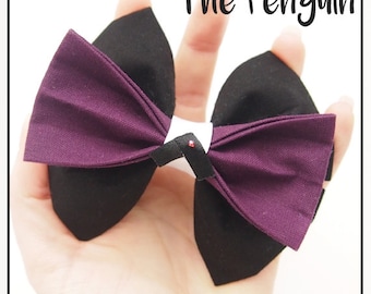 The Penguin Inspired Hair Bow / Bow Tie (Double / Single) (DC)