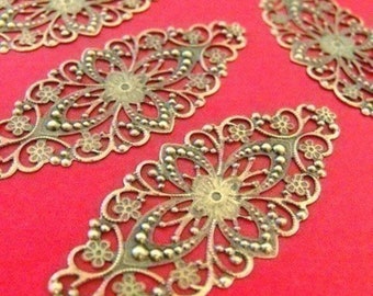 Pack of 10 filigrees old Gold