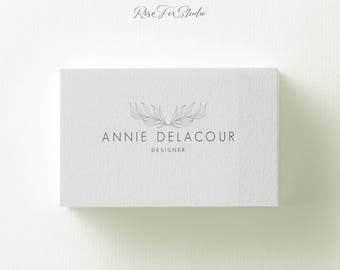 Elegant Grey Business Card -Instant Download