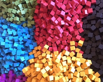 8mm Wooden Cubes (10x in pack) - Boardgame Components / Spares / Tokens - 7 Colours Available