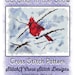 Cardinal in the Snow Cross Stitch Pattern Instant Download pdf Modern Design Beautiful redbird