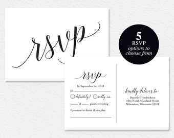 rsvp postcard wedding