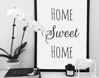 "Home sweet home" print + frame