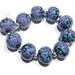 SRA Handmade Glass Lampwork Beads, Turkish Delight Rounds