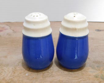 Vintage Blue and White Salt & Pepper Shakers