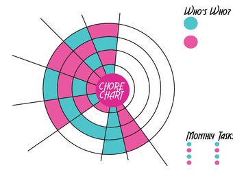 monthly chore chart etsy printable chore wheel