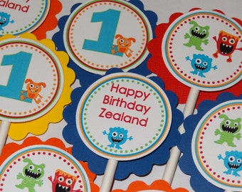 Adorable Monster Cupcake Toppers