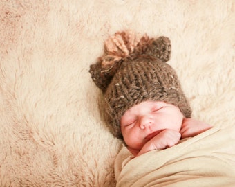 kids fall hat pony or horse hat newborn, 6 months, or 12 months photo prop